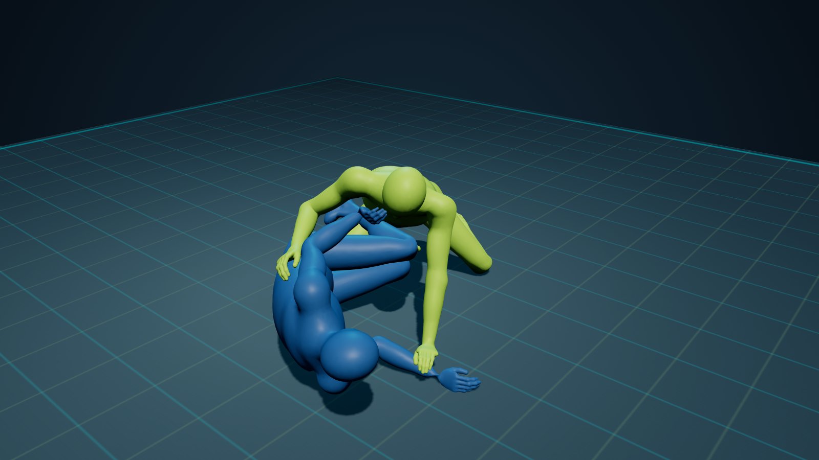 Knee Shield Half Guard in 3D on the Digitsu Graph